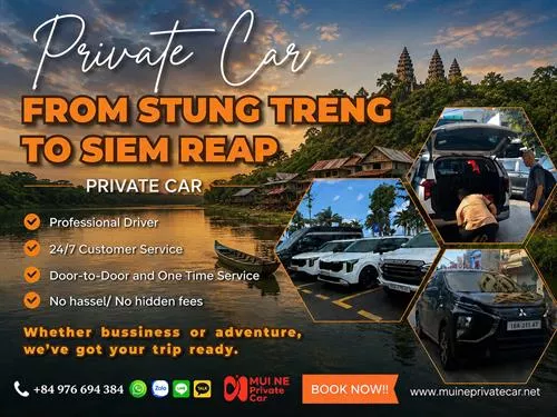 Stung Treng to Siem Reap Private Car Transfer